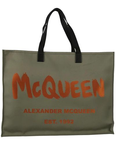 Alexander McQueen Logo tote tasche - Grün