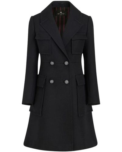 Etro Coats > double-breasted coats - Noir