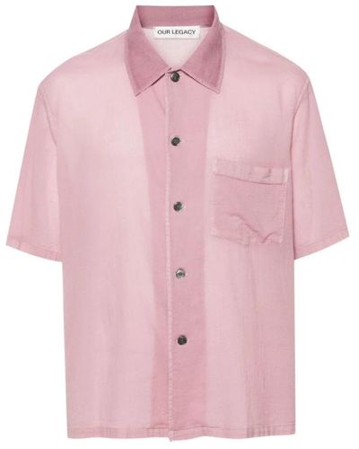Our Legacy Short Sleeve Shirts - Pink