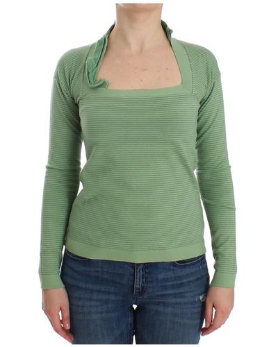 Ermanno Scervino Striped long sleeve sweater - Verde