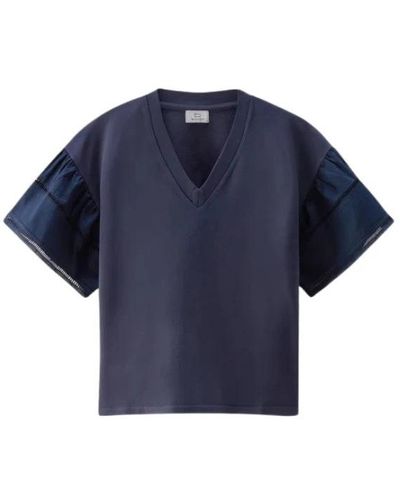 Woolrich T-Shirts - Blue