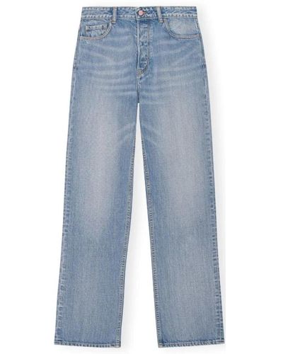 Ganni Straight Jeans - Blue