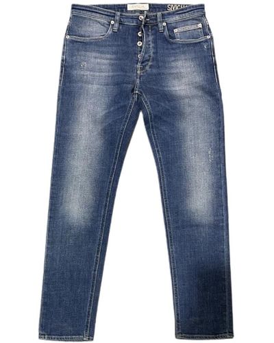 Siviglia Jeans > straight jeans - Bleu