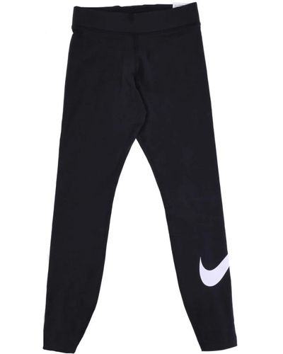 Nike Schwarz/weiß essential legging swoosh mr