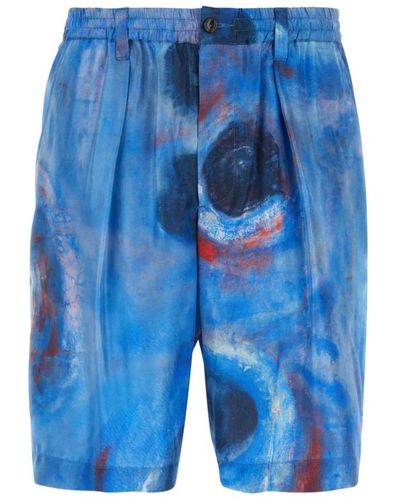Marni Stilvolle Bedruckte Bermuda-Shorts - Blau