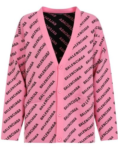 Balenciaga All-over cardigan in pink und schwarz