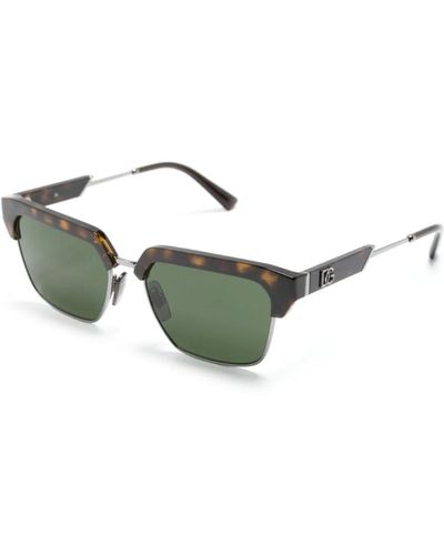 Dolce & Gabbana Braun/havanna sonnenbrille mit zubehör - Grün
