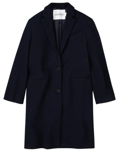 Closed Cappotto in lana blu navy
