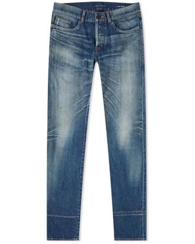 Saint Laurent Slim fit jeans, regular fit, hergestellt in japan - Blau