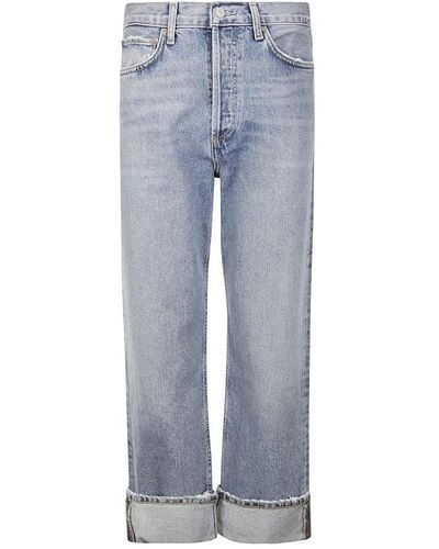 Agolde Hellblaue straight leg jeans