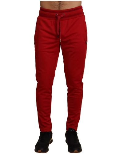 Dolce & Gabbana Trousers > sweatpants - Rouge