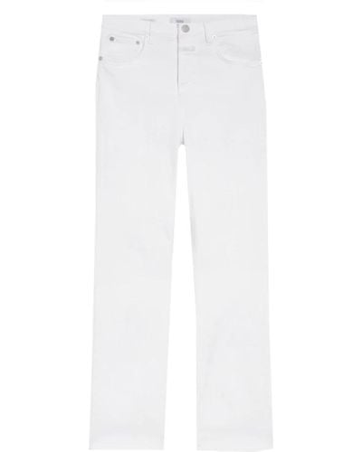 Closed Jeans straight in denim elasticizzato bianco