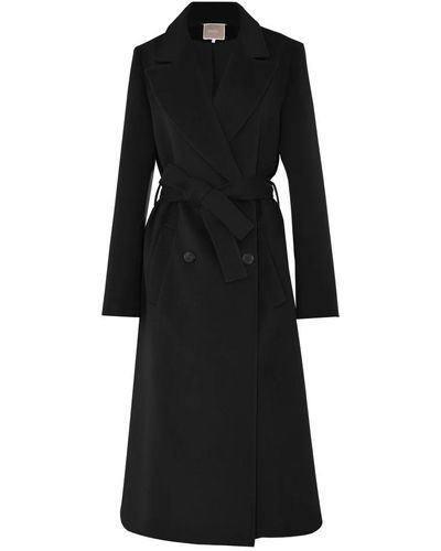 Kocca Cappotto lungo invernale con cintura - Nero
