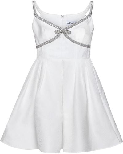 Self-Portrait Short Dresses - White