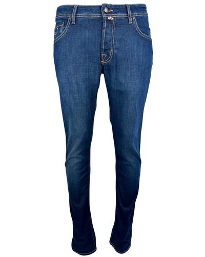 Jacob Cohen Jeans slim fit blood orange label blu scuro