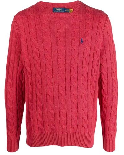 Ralph Lauren Cable-knit crewneck sweater - Rosso