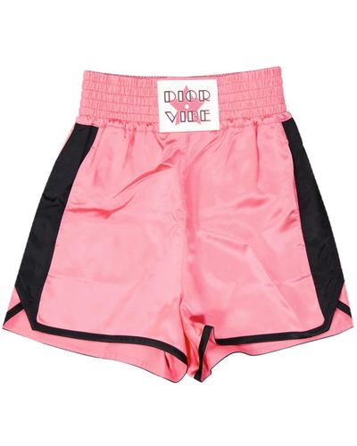 Dior Satin shorts mit elastischem bund - Pink