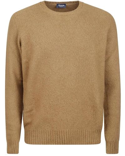 Drumohr Round-Neck Knitwear - Brown