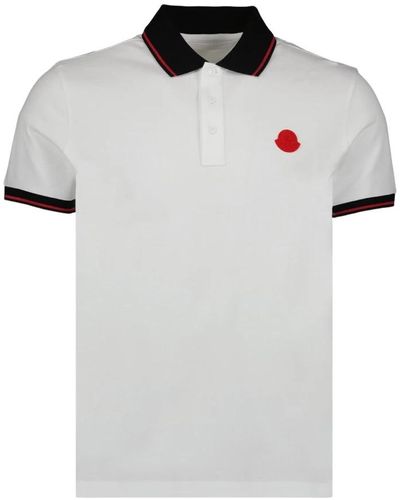 Moncler Tricolor polo shirt classic fit short sleeve - Grau