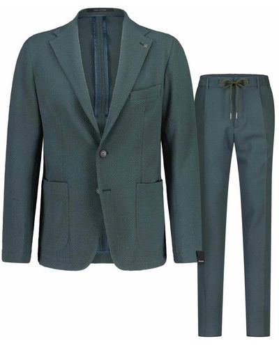 Tagliatore Single Breasted Suits - Green