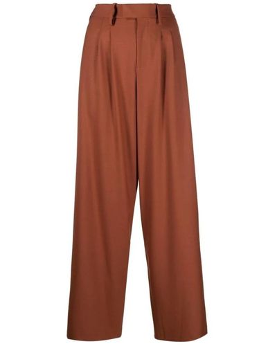 FEDERICA TOSI Wide Trousers - Brown