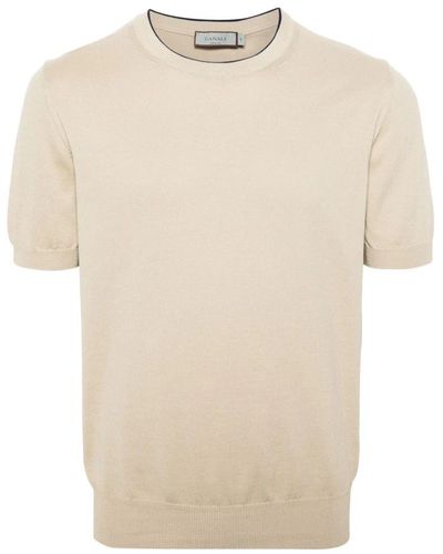 Canali Round-Neck Knitwear - Natural
