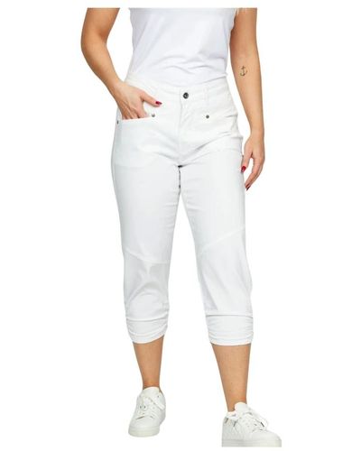 2-Biz Trousers > cropped trousers - Blanc
