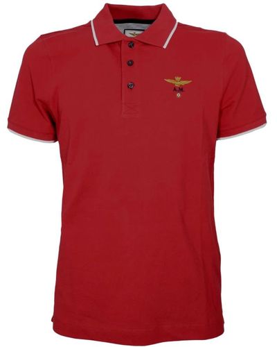 Aeronautica Militare Polo Shirts - Red