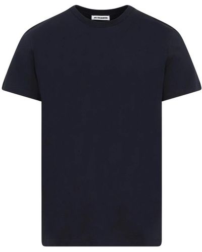Jil Sander Baumwoll t-shirt für männer - Blau