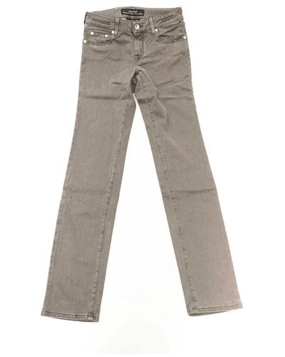 Jacob Cohen Italienische jeans in einfarbig - Grau