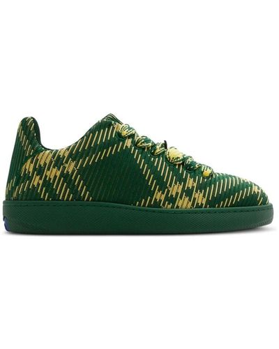 Burberry Box Sneakers mit Check - Grün