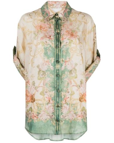 Zimmermann Camisa verde de flores