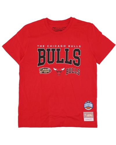 Mitchell & Ness Nba meister stack tee - Rot