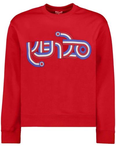 KENZO Logo sweatshirt langarm rundhals - Rot