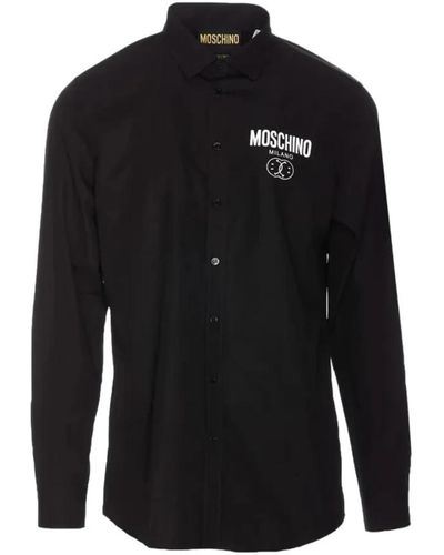 Moschino Klassisches hemd mit französischem kragen - Schwarz