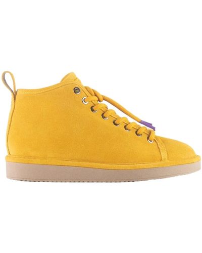 Pànchic P01 ankle boot suede faux fur lining - Giallo
