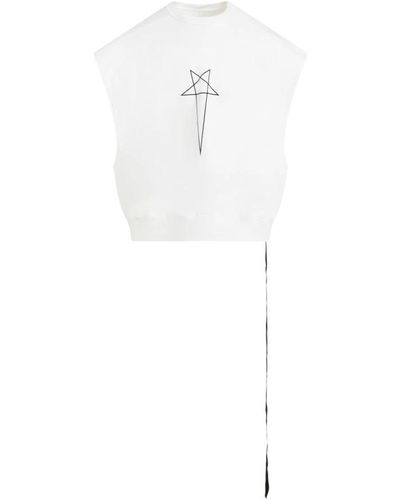 Rick Owens Sleeveless Knitwear - White