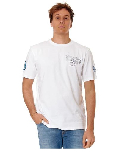 Replay Bunter rundhals baumwoll t-shirt - Weiß