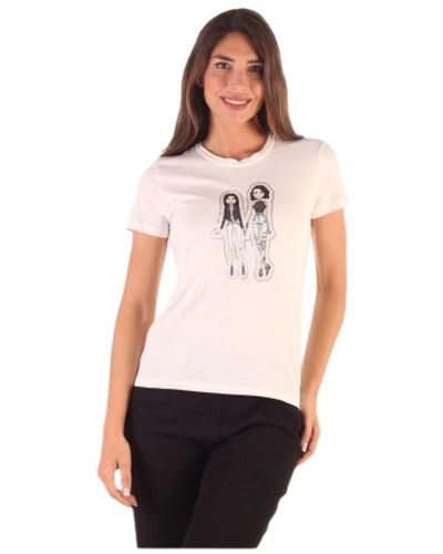 Kendall + Kylie Baumwoll t-shirt kendall + kylie - Weiß