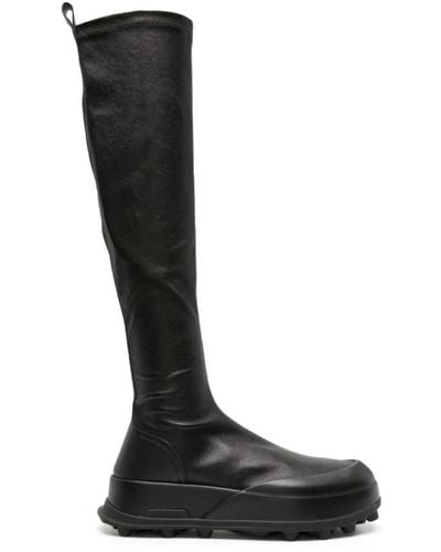 Jil Sander Over-Knee Boots - Black