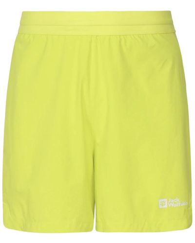 Jack Wolfskin Gelbe technische stoff elastische taille shorts