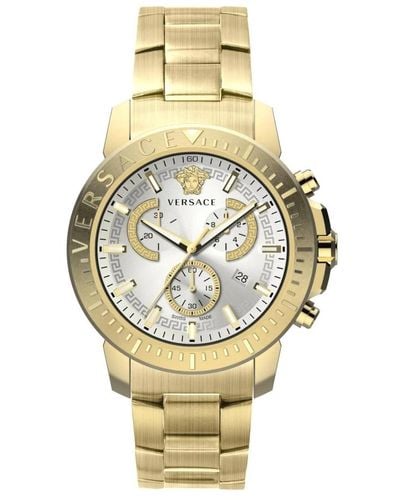 Versace Urban chrono chronograph watch gold stainless - Mettallic