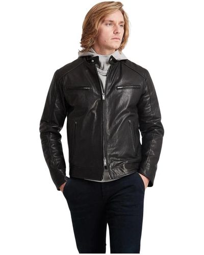 Dondup Leather Jackets - Black