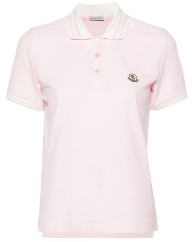 Moncler Polo Shirts - Pink