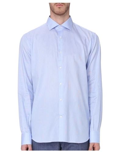 Brooksfield Gestreiftes klassisches hemd slim fit - Blau