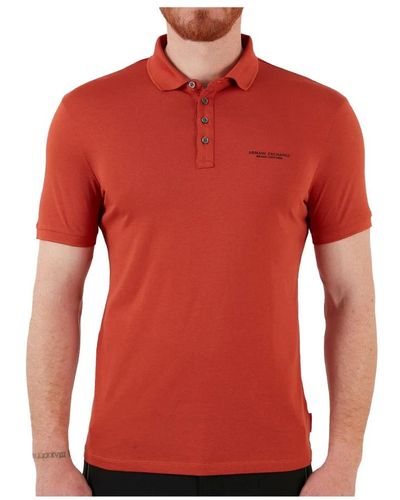 Armani Exchange Klassisches polo shirt für männer - Rot