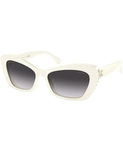 Chanel Weiße rahmen sonnenbrille ch5481h