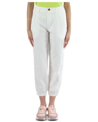 Sun 68 Trousers > cropped trousers - Blanc