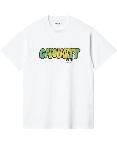 Carhartt Weißes drip t-shirt loose fit kurzarm
