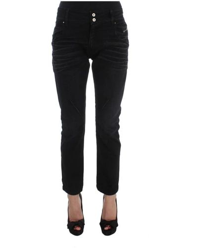 CoSTUME NATIONAL Cotton Slouchy Slims Fit Jeans - Schwarz